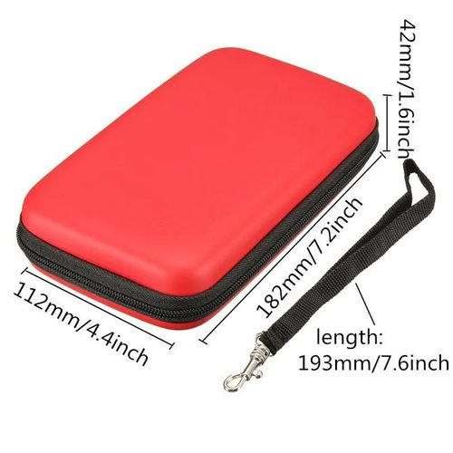 Rouge - Coque Eva Rigide À Manches En Peau Pour Nintendo 3ds Xl Ll, Étui Pour Nouveau Modèle