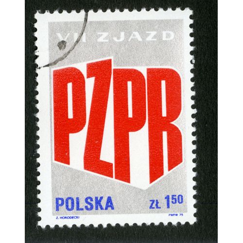 Timbre Oblitéré Polska, Vii Zjazd Pzpr, Horodecki, 1975, Zl 1,50
