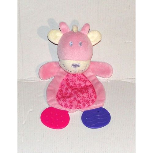 Doudou Vache Rose Dentition