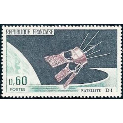 Timbre France 1966 Neuf - Lancement Du Satellite D1 - 0.60 Yt1476