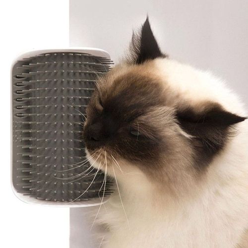 Shop-Story - Groomer Gris : Brosse D'angle De Toilettage Pour Chat