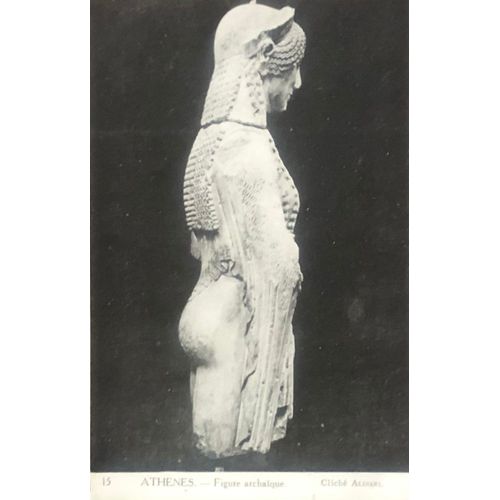 Carte Postale Athènes Figure Archaïque, Grèce, Antiquité, Statue Antique