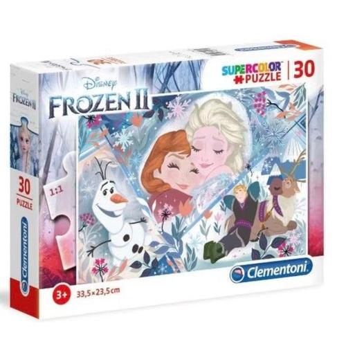 Trade Shop - Disney Supercolour Puzzle Frozen La Reine Des Glaces Elsa Olaf Anna 30 Pieces