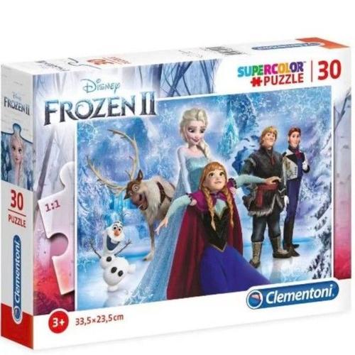 Trade Shop - Disney Supercolour Puzzle Frozen La Reine Des Glaces Elsa Olaf Anna 30 Pieces