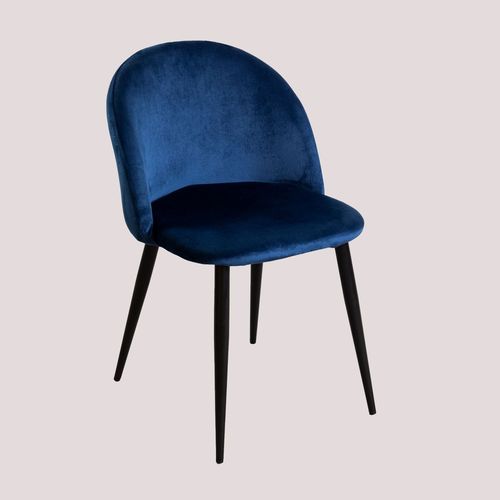 Chaise De Salle À Manger En Velours Kana Noir