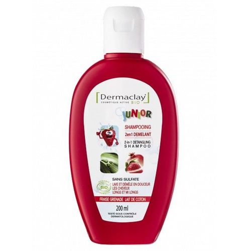 Shampoing 2 En 1 Démêlant Junior 200 Ml - Fraise, Grenade Et Lait De Coton 
