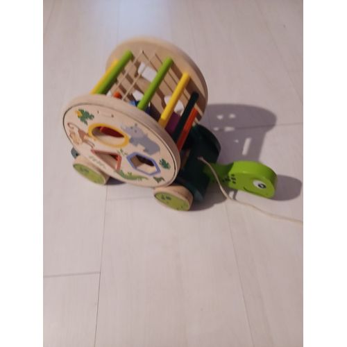 Tortue A Tirer En Bois