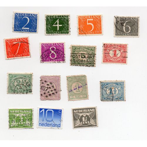 Pays- Bas- Lot De 15 Timbres Oblitérés- Chiffres