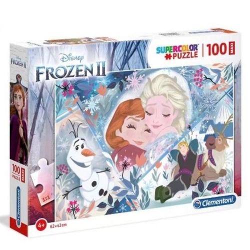 Trade Shop - Puzzle Disney Supercolor La Reine Des Glace Elsa Olaf Anna 100 Pièces