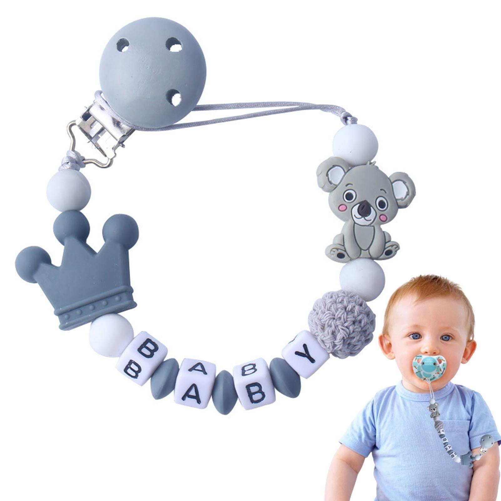 Attache tétine / sucette personnalisée 100% silicone bébé garçon décoration  moto clip étoile : enfants-puericulture par chewbidou