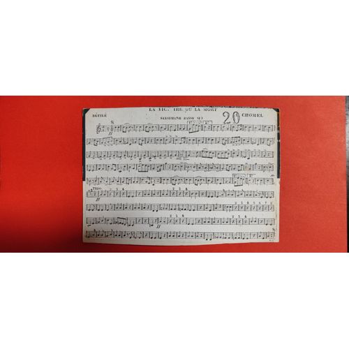 Vielle Partition La Victoire Ou La Mort Défilé Saxophone Basse L Chomel