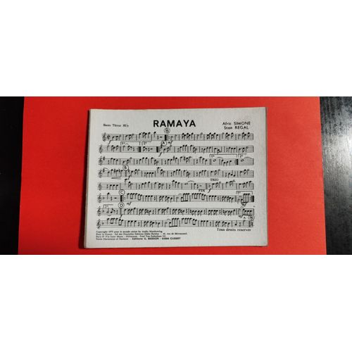 Vielle Partition Ramaya Saxo Ténor Afric Simone Stan Regal