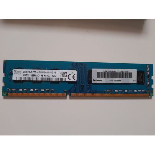 Barrette mémoire RAM DDR3 Hynix 4Go - PC3 - 12800U