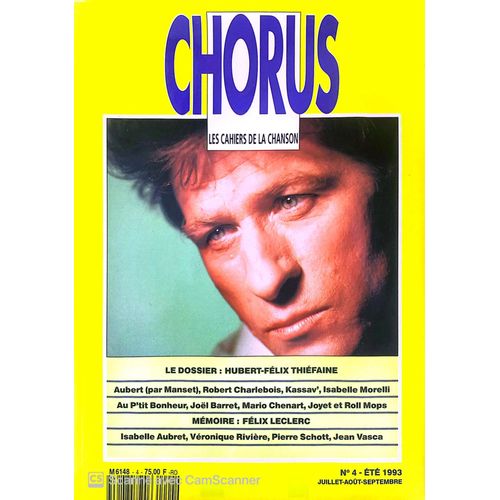 Chorus Les Cahiers De La Chanson N°4