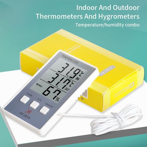 CX-201A LCD thermomètre hygromètre intérieur-extérieur Température