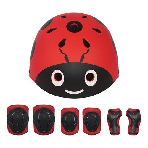 Sets De Protection Casque Vélo Enfant De 3-8 Ans Genouillères Coudières Protège-Poignets Réglables Kit De Protection Filles Garçons Rollers Skate Trottinette Skateboard