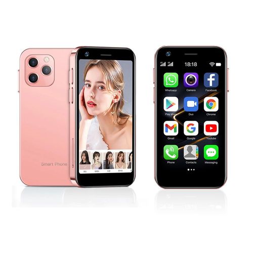 SOYES XS12 Petit Smartphone 3,0 Pouces Android 10.0 Face ID 16Go ROM 2000mAh Double SIM 4G Telephone Rose