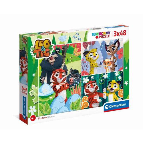 Puzzle Enfant 3x48 Pièces - Leo & Tig