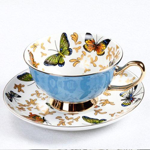 Tasses à café en porcelaine de haute qualité, tasse à thé fleur
