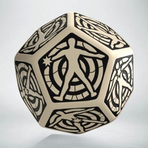 D12 Beige & Black Hit Location Die (1) - Q Workshop