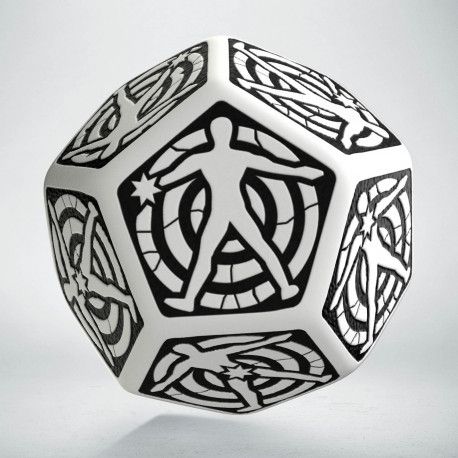 D12 White & Black Hit Location Die (1) Q Workshop