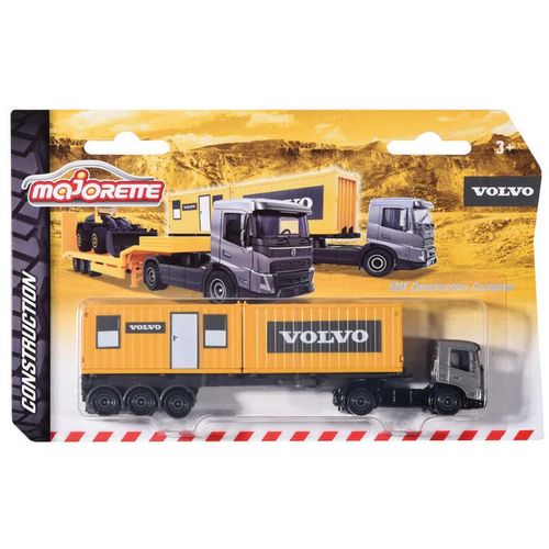 Majorette Construction - Volvo Fmx Transporter Avec 2 Conteneurs De Construction De 20 Pi