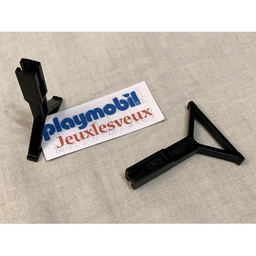 Playmobil Lot De 2 Pieds De Barrière De Signalisation 30051760 - Complète Set 3085 3090 3126 3472 3605 3623 3745 3756 3777 3905 3906 3934 4043 4082 5013 5029 6924 Ouvriers Travaux Publics Chantier