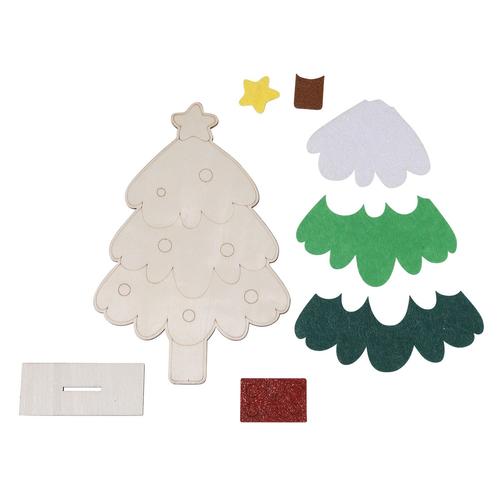 Kit De Noël Sapin En Bois À Décorer 17,5 X 11,5 X 3 Cm