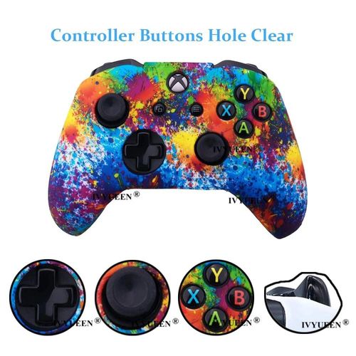 Vie - Housse De Protection En Silicone Pour Manette Xbox One/S, Motif Camouflage Imprimé Par Transfert, Avec Capuchons Antidérapants Pour Joysticks