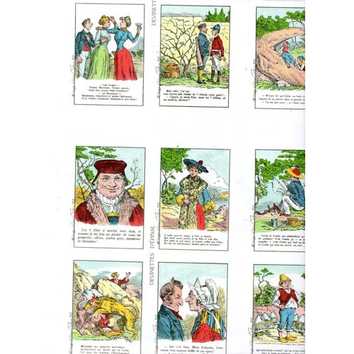 Planche De "Devinettes" D'epinal Par Pellerin
