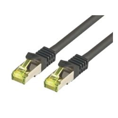 M-CAB - Cordon de raccordement - RJ-45 (M) pour RJ-45 (M) - 3 m - SFTP, PiMF - CAT 7 - sans halogène - noir