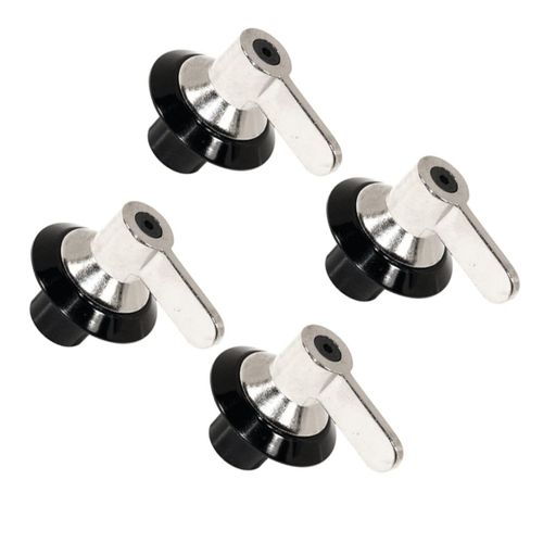 Lot de 4 boutons de commande noir/inox d'origine Four cuisinière (694975086 694971699 SMEG)