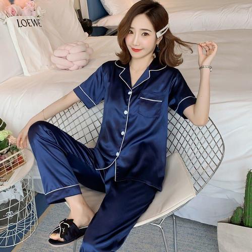 Combinaison Pyjama Satin Femme