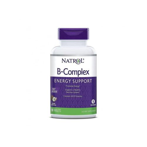 B-Complex Fast Dissolve (90 Tabs)|Coconut| Vitamines B|Natrol 