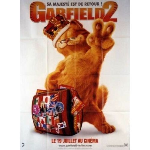 Garfield 2 - Affiche Originale De Cinéma - Format 120x160 Cm - Un Film De Tim Hill Avec Jennifer Love Hewitt, Breckin Meyer, Billy Connolly, Oliver Muirhead - Année 2006