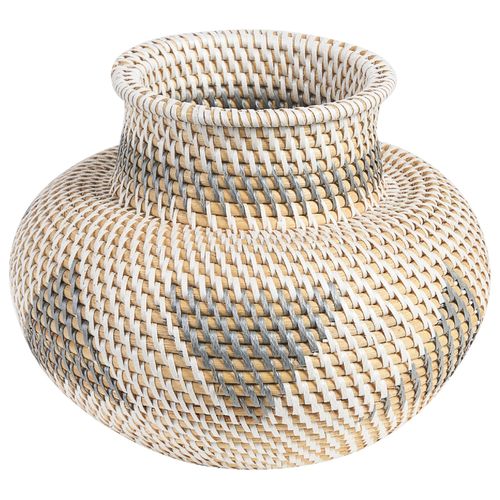 Rotin Vase décoratif 22 cm Naturel Beige ASAHAN