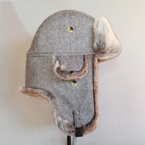 Chapeau De Trappeur De Soldat Russe,Chapeau De Bombardier D'hiver Pour Hommes Et Femmes,Chapeaux Chauds En Fausse Fourrure Avec Rabats D'oreille