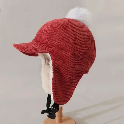 Casquette Aviateur Entièrement En Peluche Pour Hommes Et Femmes,Protection Des Oreilles De Boule,Langue De Canard,Chapeau Lei Feng,Optique Masculine,Chaud,Équitation,Nord-Est,Hiver Froid