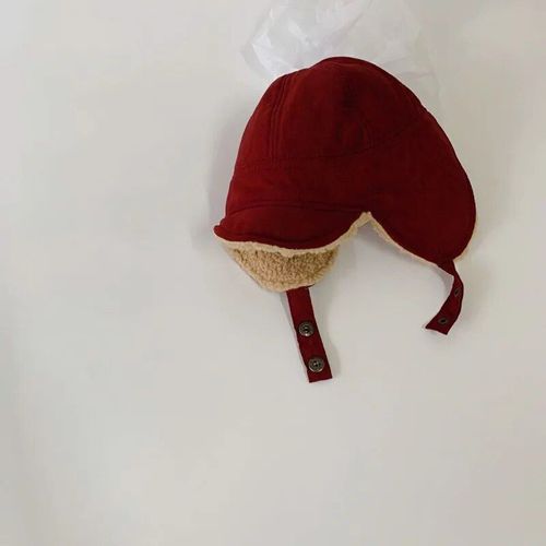 Chapeau Aviateur En Velours D'agneau Pour Enfants,Bonnet Lei Feng,Bonnets D'oreille,Couleur Bonbon,Chaud,Garçons Et Filles,50-52cm,Automne Et Hiver 2023