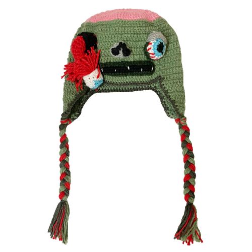 Chapeau De Zombie Pour Enfants,Bonnet Tricoté,Bonnet Tressé,Costume D'halloween (S Pour Enfants De 48 À 51cm,L Pour Adultes De 53 À 61cm)