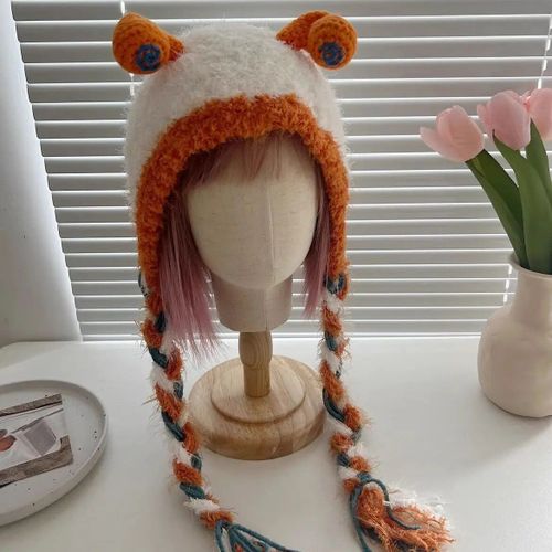 Chapeau D'hiver Chaud Pour Femme,Casquettes Y2k,Cos,Bonnets Amusants D'halloween,Chapeau Frontal Thunder