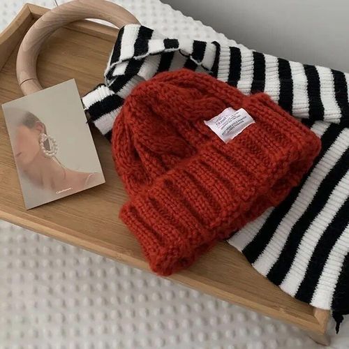 Bonnet En Tricot Torsadé Pour Femme,Bonnet En Laine Chaude,Bonnet Femme,Mode Couple,Hiver 2023