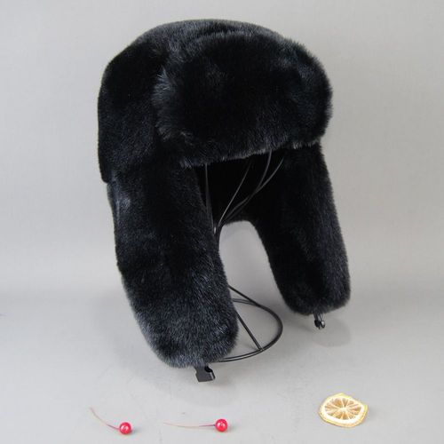 Chapeau De Bombardier En Fausse Fourrure De Lapin Rex Pour Hommes Et Femmes,Casquette Unisexe,Peau Blanche,Russe,Luxe,Hiver,2023