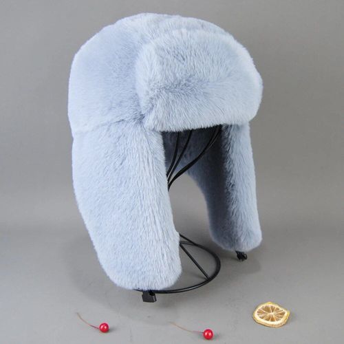Chapeau De Bombardier En Fausse Fourrure De Lapin Rex Pour Hommes Et Femmes,Casquette Unisexe,Peau Blanche,Russe,Luxe,Hiver,2023