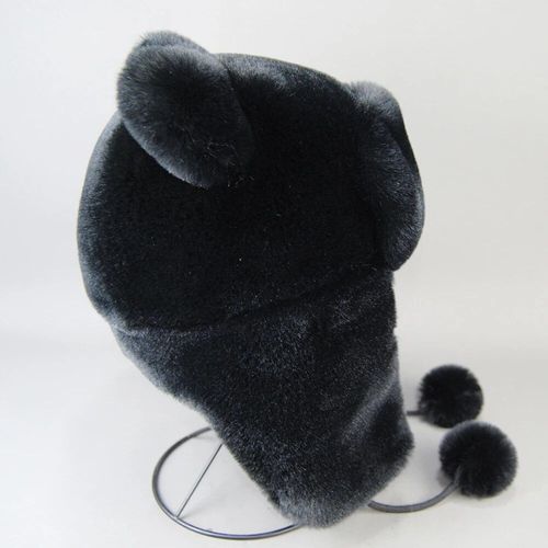Chapeau De Bombardier En Fausse Fourrure De Lapin Rex Unisexe,Casquette Ushanka,Chapeaux Artificiels Russes,Hiver 2023