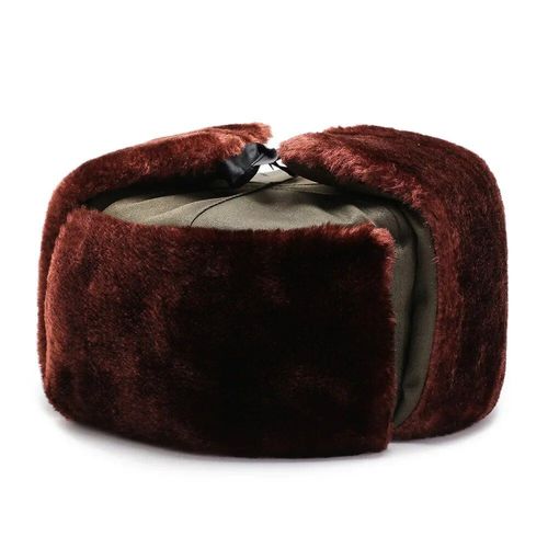 Chapeau De Bombardier En Fausse Fourrure Avec Oreillettes Pour Hommes Et Femmes,Ushanka Russe,Armée Soviétique,Casquette De Cygne,Monochrome,Chaud,Hiver