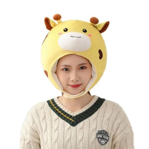 Chapeau Chaud En Peluche De Cerf Rond Kawaii,Couvre-Chef Rond En Peluche,Mignon Cosplay,Casquette Élégante,Poupée,Accessoires Parent-Enfant,Costume De Fête