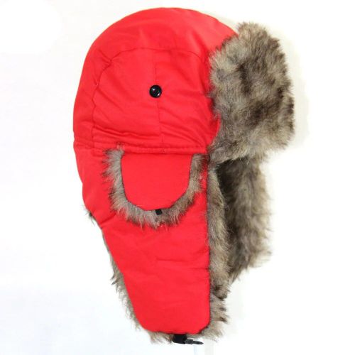 Chapeau De Ski Russe Unisexe Trared Trooper Avec Oreillettes,Bonnet En Fausse Fourrure,Ushanka,Vêtements De Sauna,Bonnet En Cuir,Chaud,Hiver