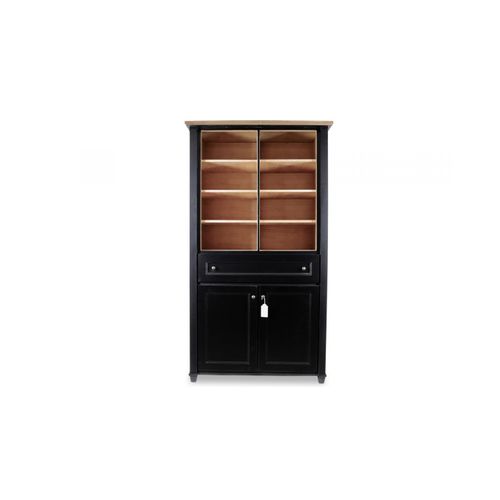 Vaisselier 1 Tiroir Bois Noir 100x49x179cm - Bois, Mdf