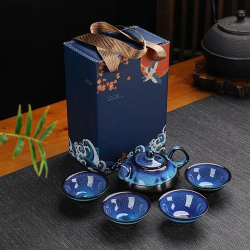Service À Thé En Céramique Kung Fu Chinois,Accessoires De Production,Un Pot De Quatre,Standardisation Des Meilleurs Amateurs De Thé,Cadeaux De Vacances - Type G